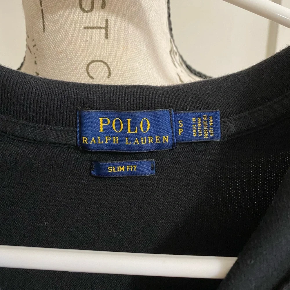 Ralph Lauren Black Slim Fit Polo Shirt - Picture 3 of 3